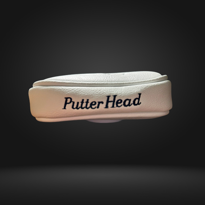 White Leather Mallet Putter Cover - PutterHead