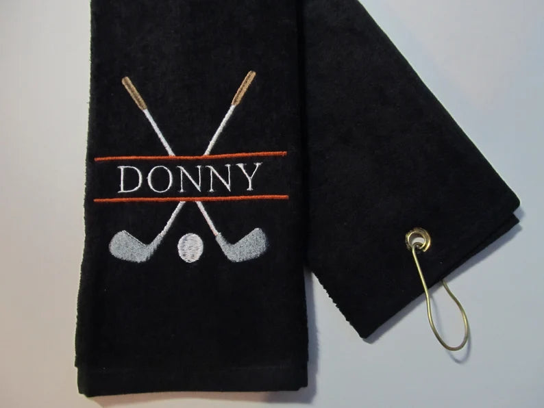Personalized Golf Towel, Embroidered Golf Towel - PutterHead