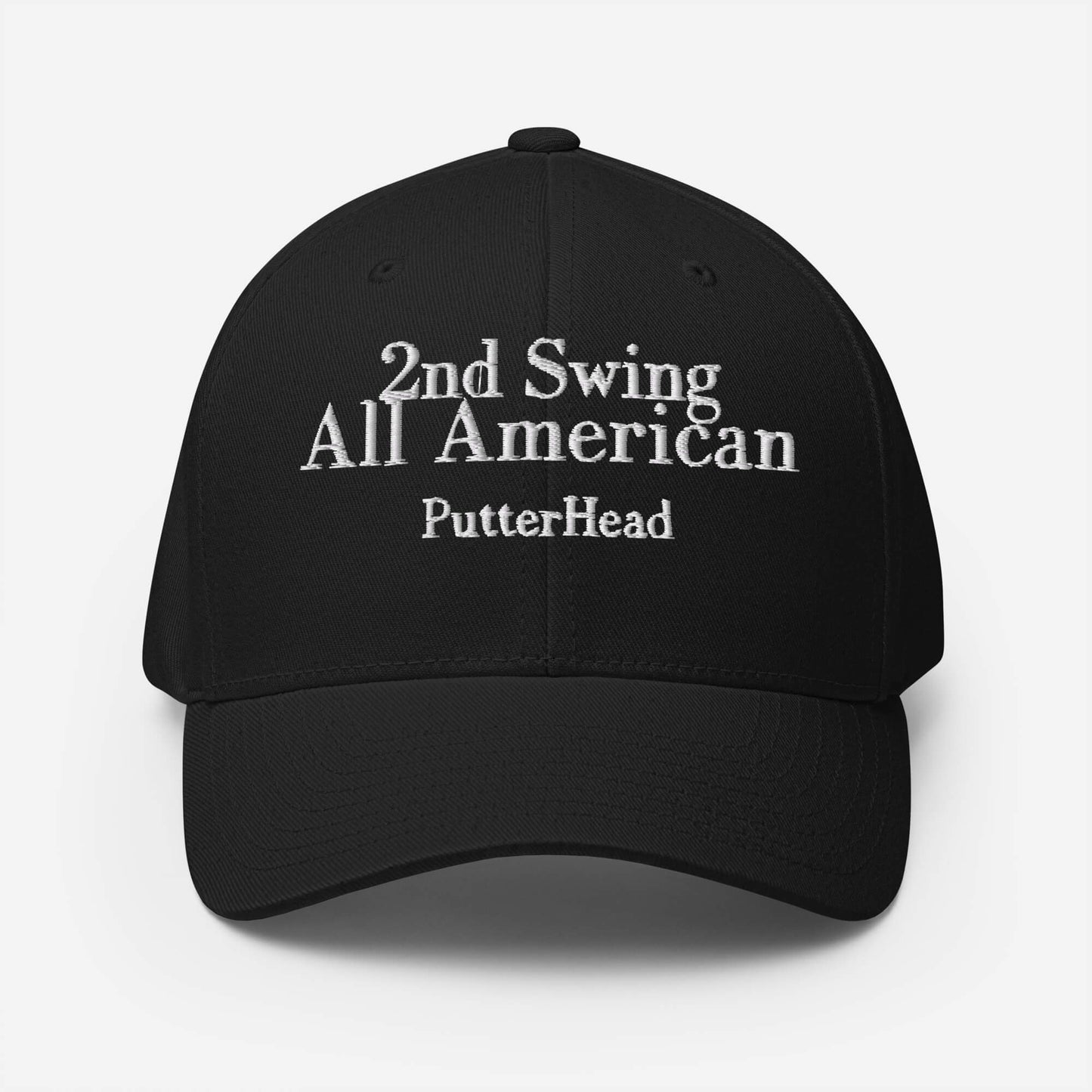 2nd Swing All American Flex Fit Hat White Text