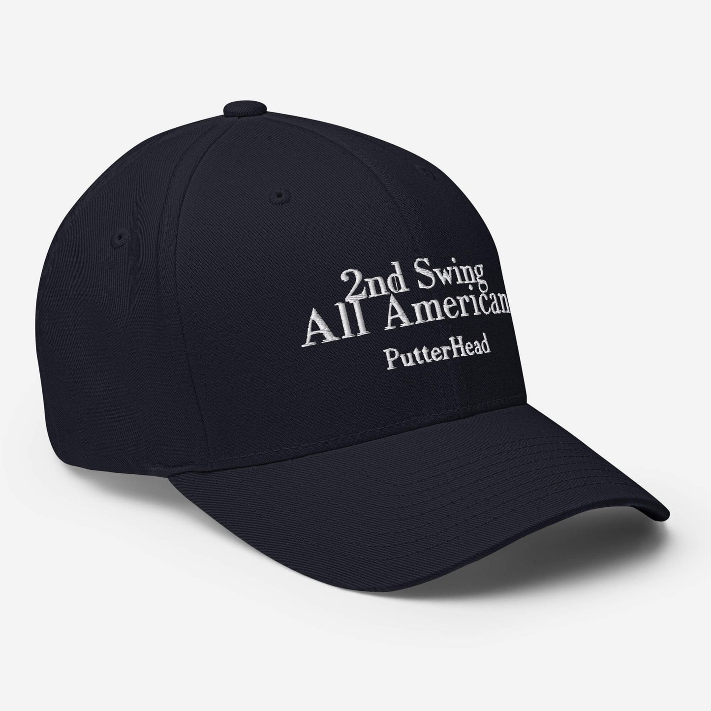 2nd Swing All American Flex Fit Hat White Text