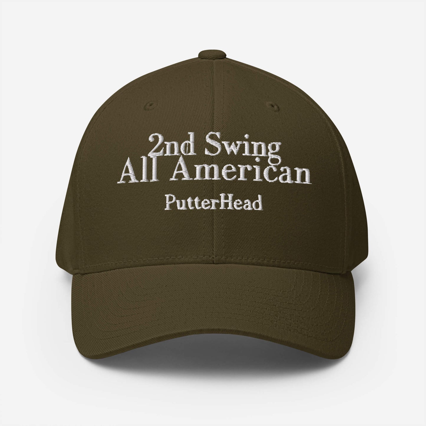 2nd Swing All American Flex Fit Hat White Text