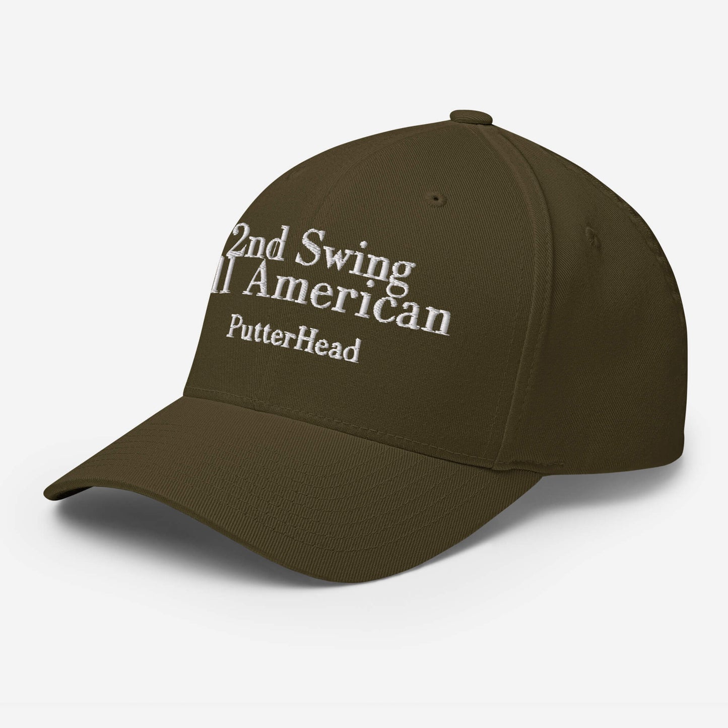 2nd Swing All American Flex Fit Hat White Text