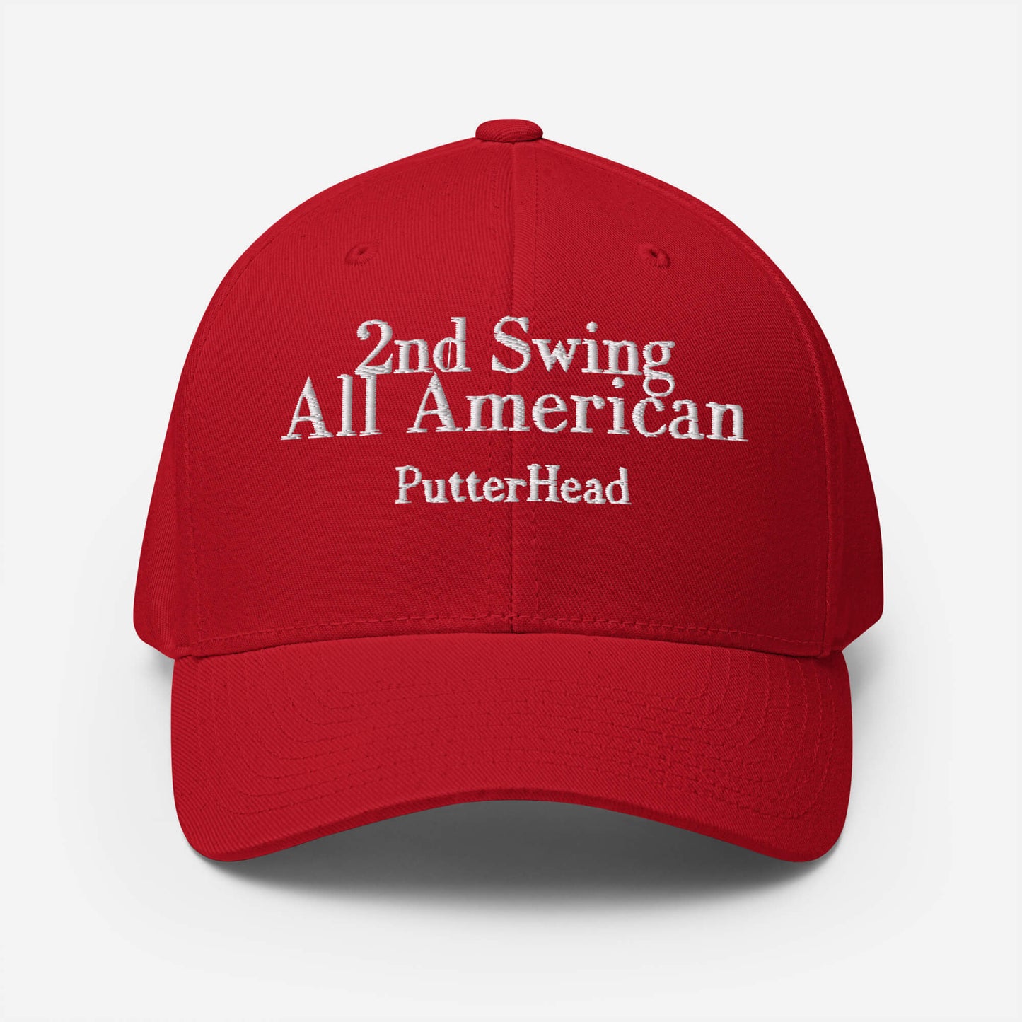 2nd Swing All American Flex Fit Hat White Text