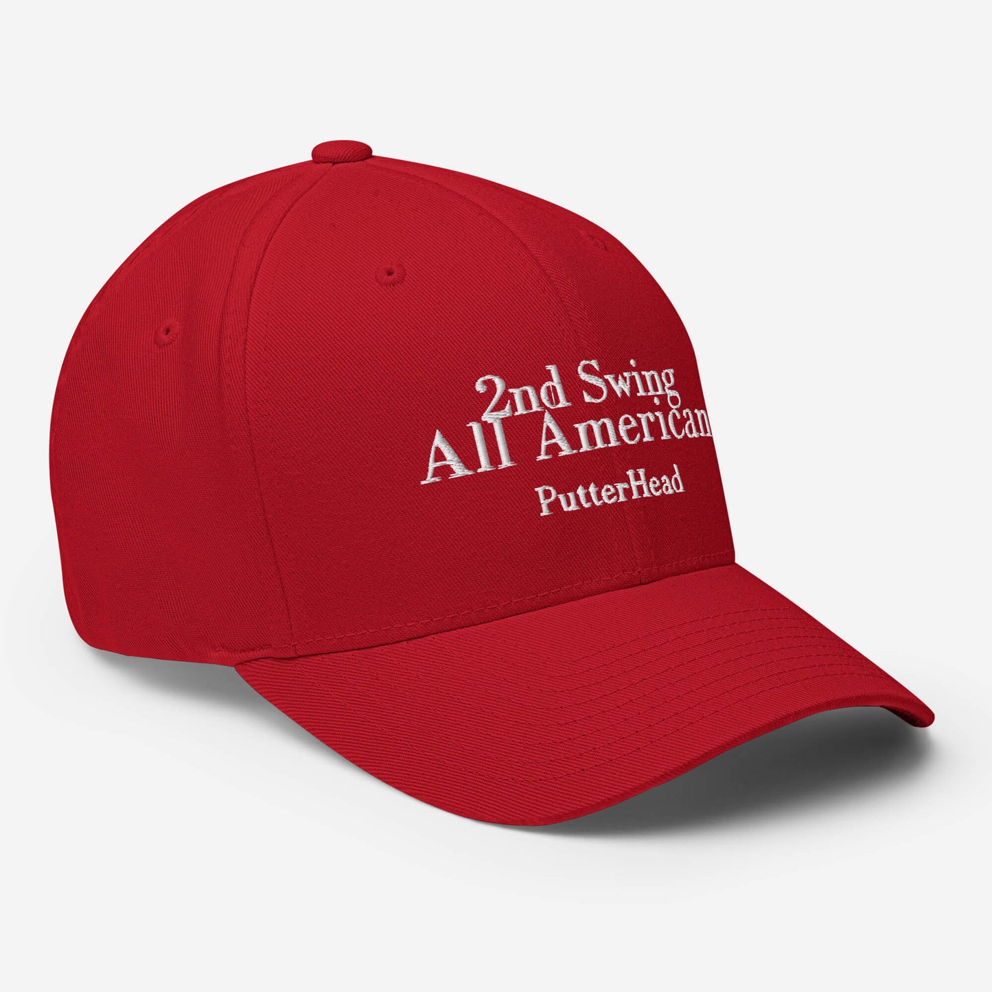 2nd Swing All American Flex Fit Hat White Text
