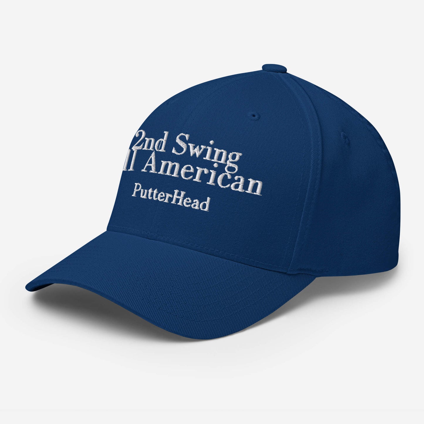2nd Swing All American Flex Fit Hat White Text