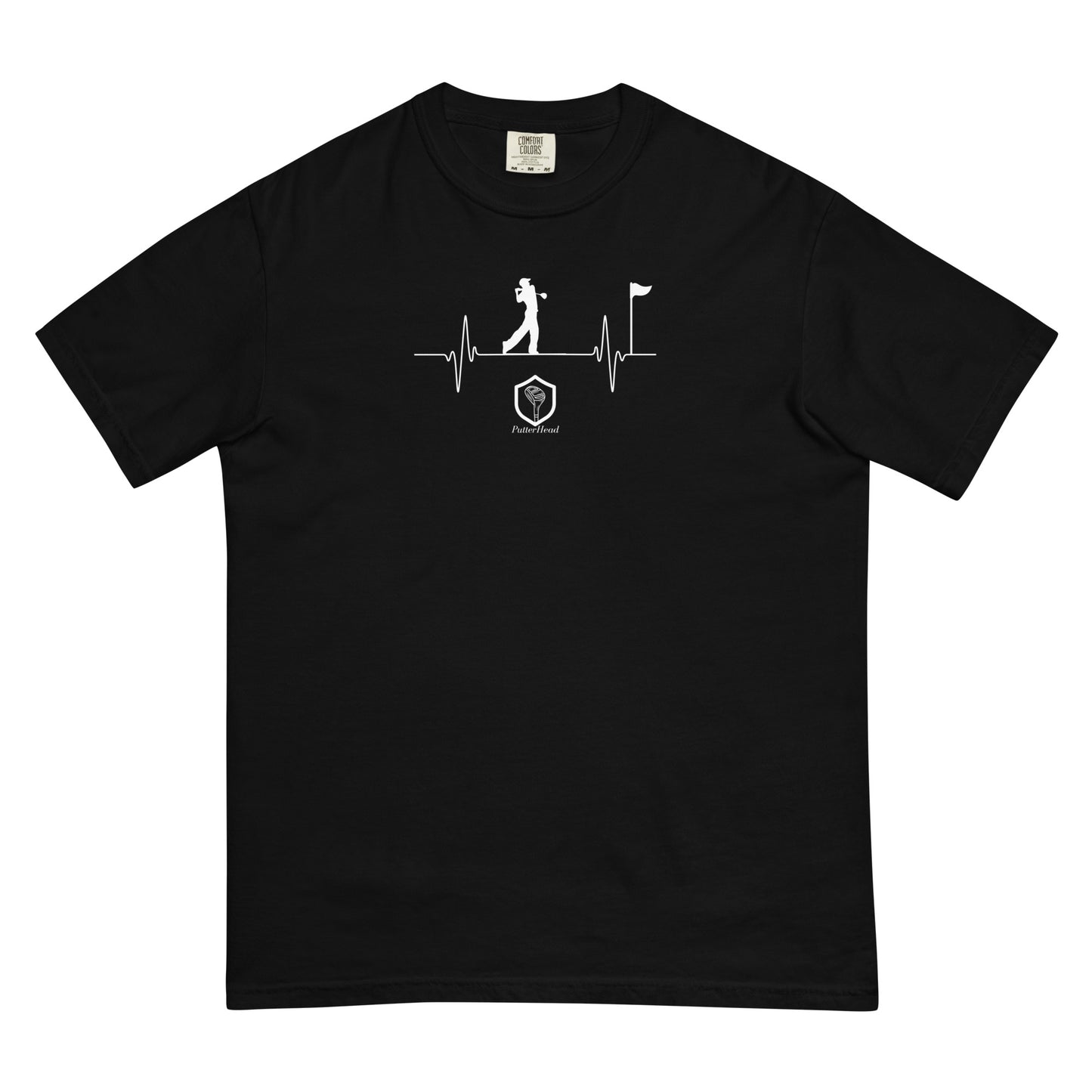 PutterHead Golfer Heartbeat Men’s garment-dyed heavyweight t-shirt - PutterHead