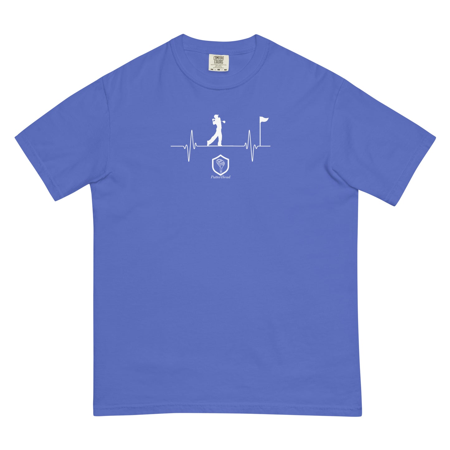 PutterHead Golfer Heartbeat Men’s garment-dyed heavyweight t-shirt - PutterHead