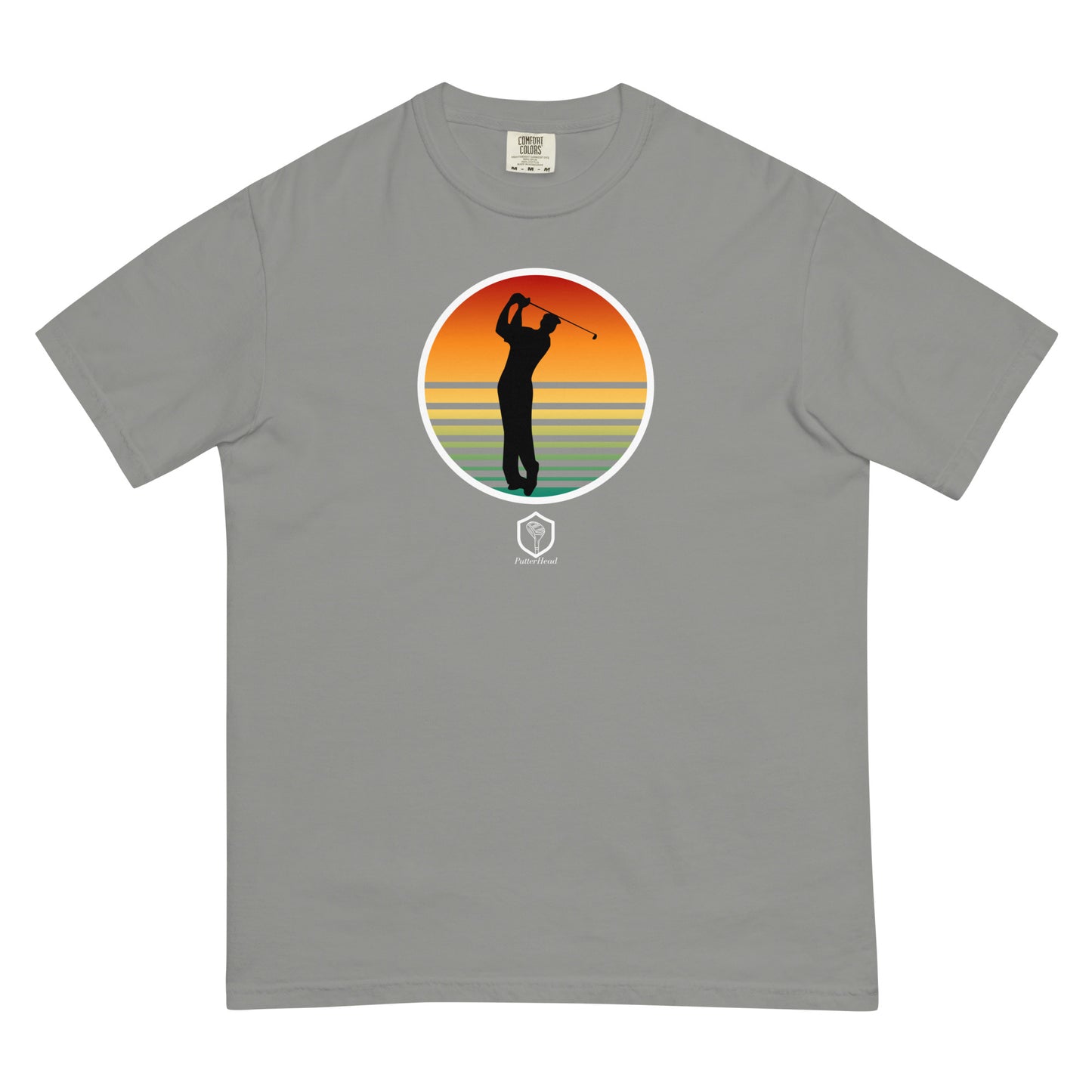 Sunset Golfer Men’s garment-dyed heavyweight t-shirt - PutterHead