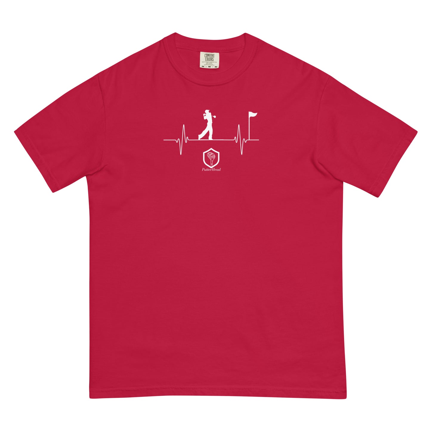 PutterHead Golfer Heartbeat Men’s garment-dyed heavyweight t-shirt - PutterHead