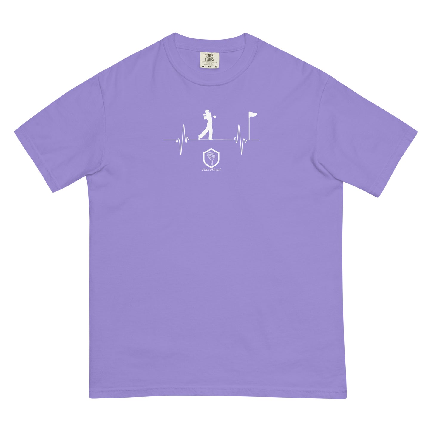 PutterHead Golfer Heartbeat Men’s garment-dyed heavyweight t-shirt - PutterHead