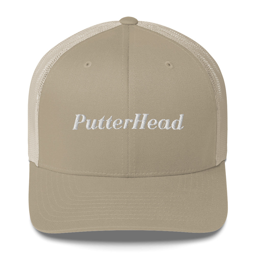 PutterHead mesh snapback White Text - PutterHead