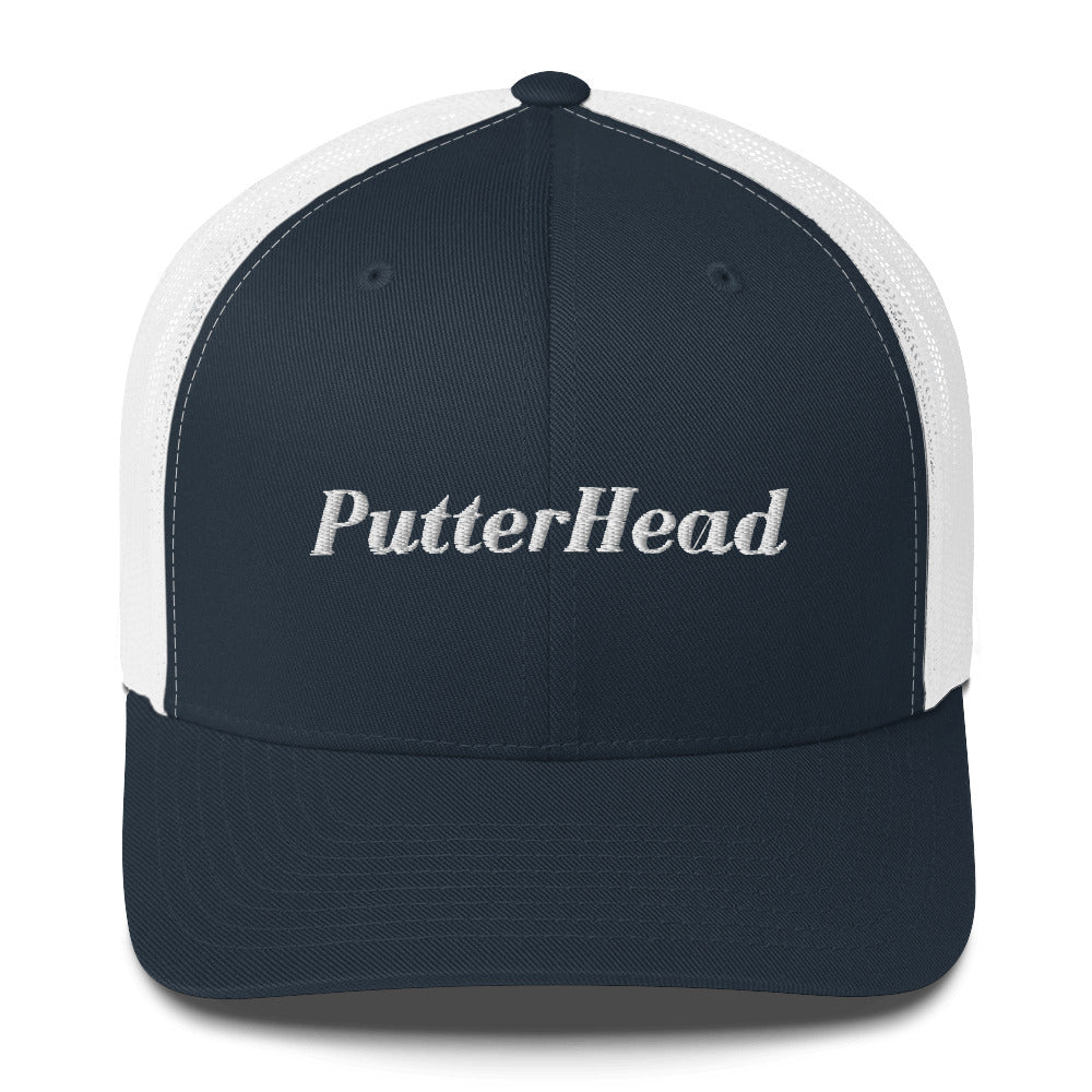 PutterHead mesh snapback White Text - PutterHead